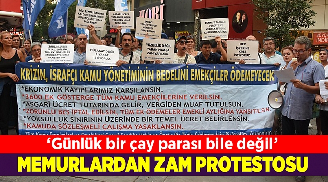 Memurlardan zam tepkisi