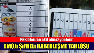 PKK'lılardan akılalmaz yöntem! Emoji şifreli haberleşme tablosu yapmışlar