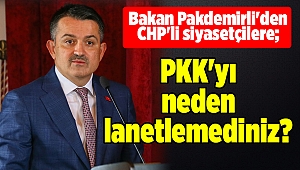 Bakan Pakdemirli'den CHP'li siyasetçilere; PKK'yı neden lanetlemediniz?