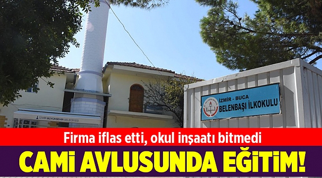 Okul inşaatı bitmedi, cami avlusundaki konteynerlerde eğitim görüyorlar