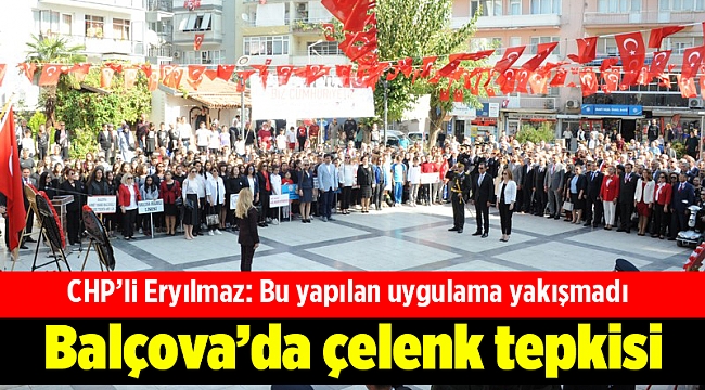 Balçova’da çelenk tepkisi