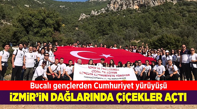 Buca’nın gençlerinden İzmir’in dağlarında cumhuriyet yürüyüşü