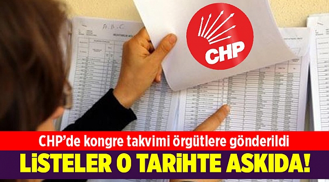 CHP’de kongre takvimi örgütlere gönderildi