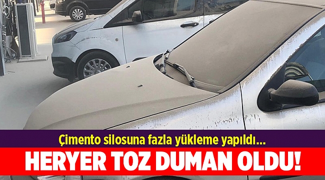Çimento silosuna fazla yükleme yapıldı...