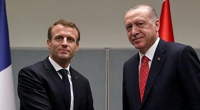 Erdoğan, Macron ile görüştü