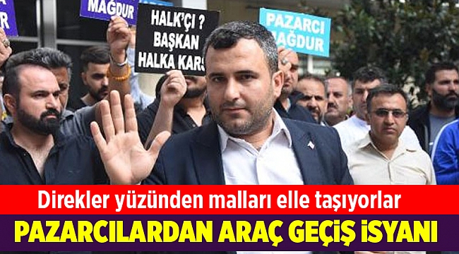 Gaziemir'de pazarcıların eğimli geçit isyanı!