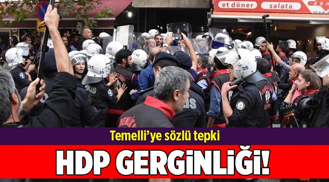 İzmir'de HDP binası önünde gerginlik yaşandı...