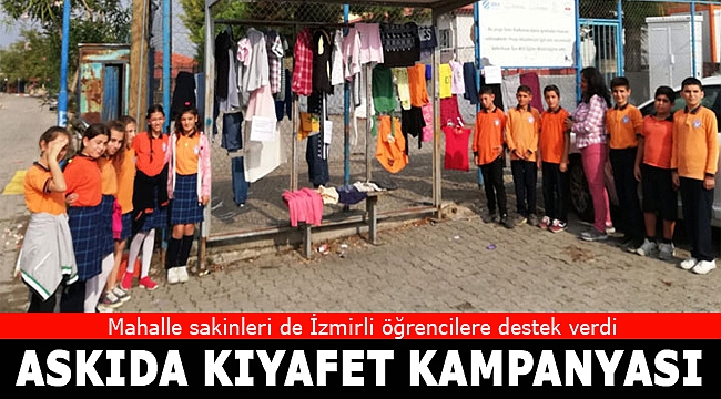 İzmir'de öğrencilerden duygulandıran 'askıda kıyafet' kampanyası