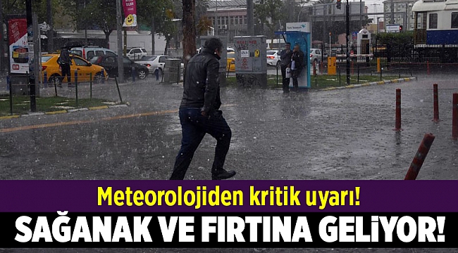 İzmir'de, sağanak ve fırtına uyarısı