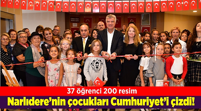 Narlıdere’nin çocukları Cumhuriyet’i çizdi!