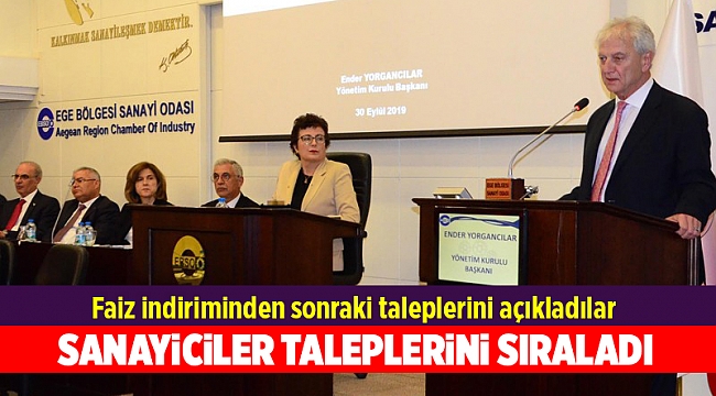 Sanayiciler faiz indiriminden sonraki taleplerini açıkladı