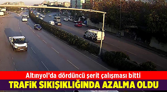 Altınyol’da dördüncü şerit çalışması bitti