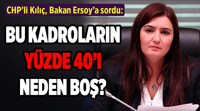 CHP’li Kılıç: “Gençler işsiz ama devlet kadroları boş”