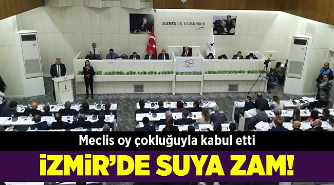 İzmir'de suya yüzde 15 zam yapıldı...