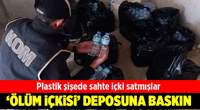 Plastik şişede sahte içki satmışlar
