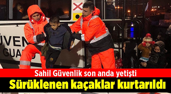 Sürüklenen kaçaklar kurtarıldı