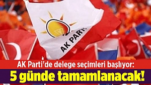 AK Parti'de delege seçimleri başlıyor: 5 günde tamamlanacak!