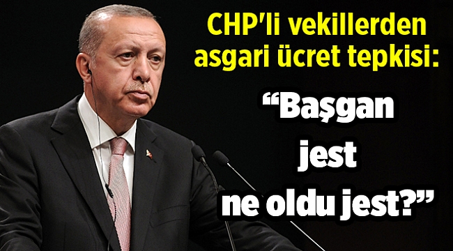 CHP'li vekillerden asgari ücret tepkisi: 'Başgan jest ne oldu jest?'