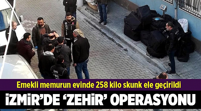 Emekli memurun evinde 258 kilo skunk ele geçirildi