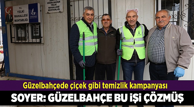 Güzelbahçede çiçek gibi temizlik kampanyası