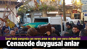 İzmir'deki cenazede duygusal anlar