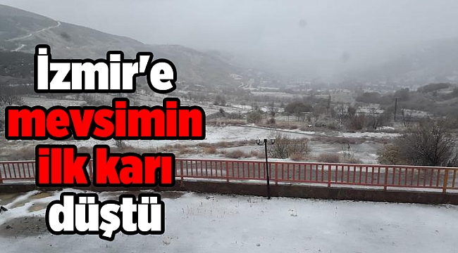 İzmir'e mevsimin ilk karı düştü