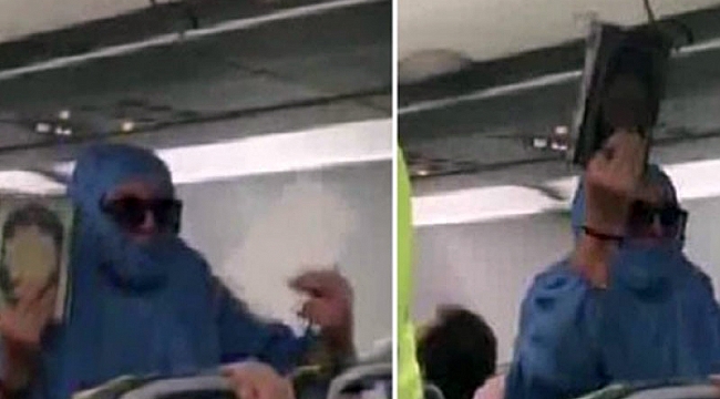 Kıbrıs uçağında FETÖ'cü kadın paniği!