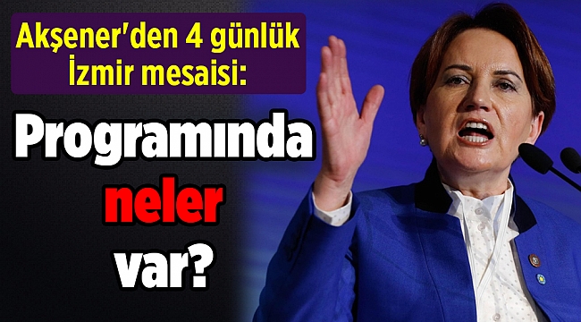 Akşener'den 4 günlük İzmir mesaisi: Programında neler var?