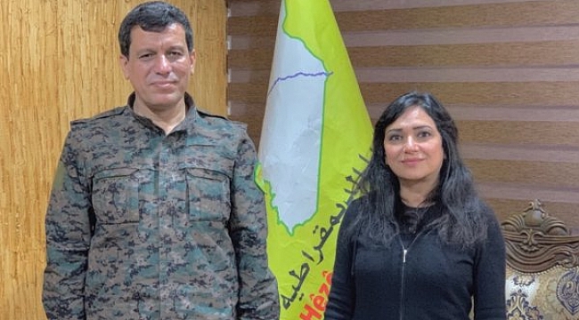 Amberin Zaman'ın terörist sevgisi Mazlum Kobani'yle görüşüp fotoğraf paylaştı