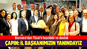 Bornova’dan Yücel’e teşekkür ve destek