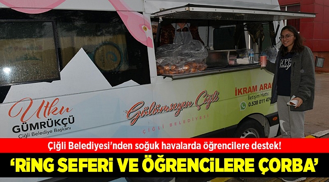 Çiğli Belediyesi'nden soğuk havalarda öğrencilere destek!