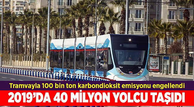 İzmir tramvayla 100 bin ton karbondioksit emisyonunu engelledi