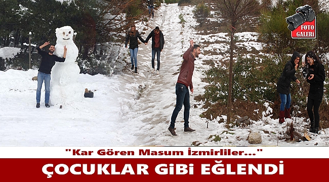 Kar gören masum İzmirliler...