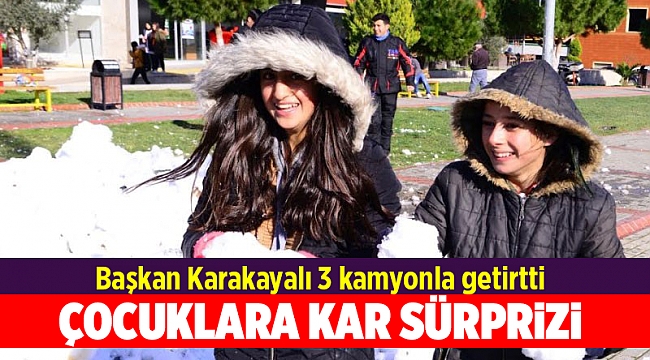 Kemalpaşalı çocuklara kar sürprizi!