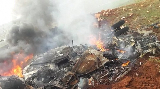 İdlib'de Esad rejimine ait helikopter düşürüldü!