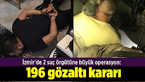 İzmir'de 2 suç örgütüne büyük operasyon: 196 gözaltı kararı var