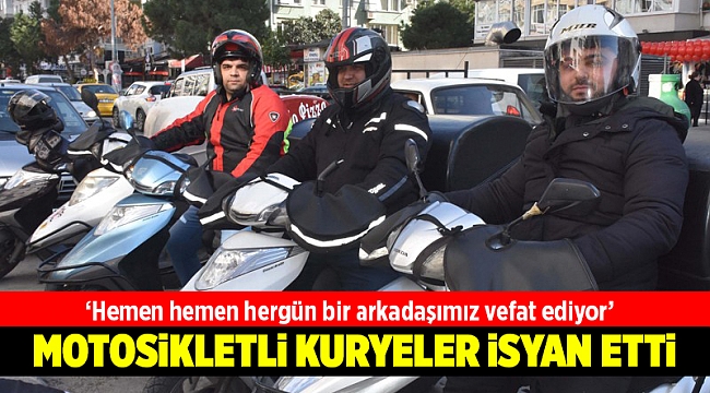 Motosikletli kuryeler ölüm tehlikesi altında çalışıyor
