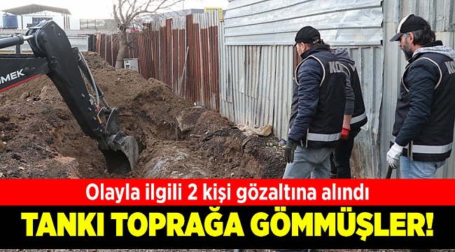 Toprağa gömülü kaçak akaryakıt ele geçirildi