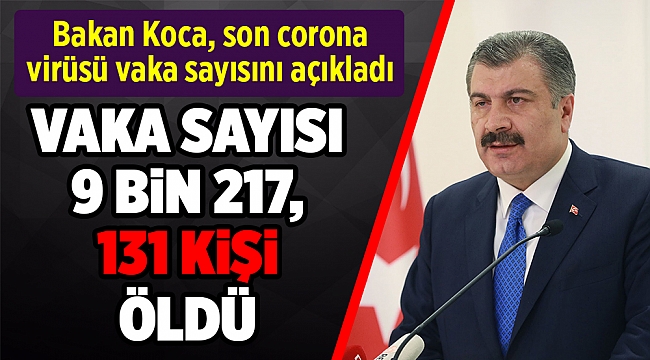Bakan Koca, son corona virüsü vaka sayısını açıkladı