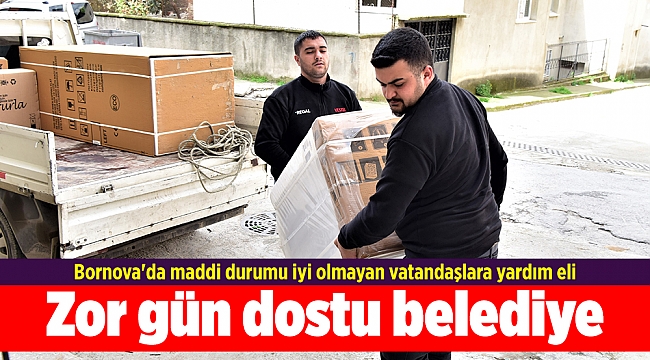 Bornova'da maddi durumu iyi olmayan vatandaşlara yardım eli