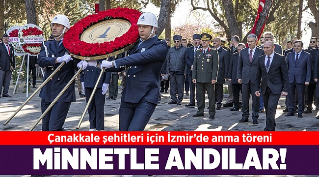 Çanakkale şehitleri için İzmir'de anma töreni