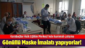 İzmir'de Sağlık Çalışanlarına Gönüllü Maske İmalatı