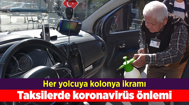 İzmir'deki taksilerde koronavirüs önlemi