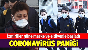 İzmirlilerden maskeli 'koronavirüs' önlemi