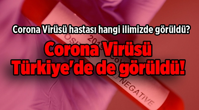 Corona Virüsü Türkiye'de de görüldü! Corona Virüsü hastası hangi ilimizde görüldü?