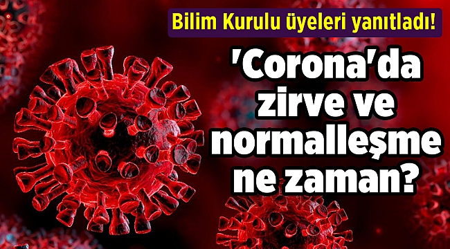 Bilim Kurulu üyeleri yanıtladı! 'Corona'da zirve ve normalleşme ne zaman?