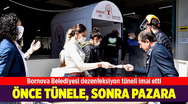 Bornova Belediyesi şimdi de dezenfeksiyon tüneli imal etti