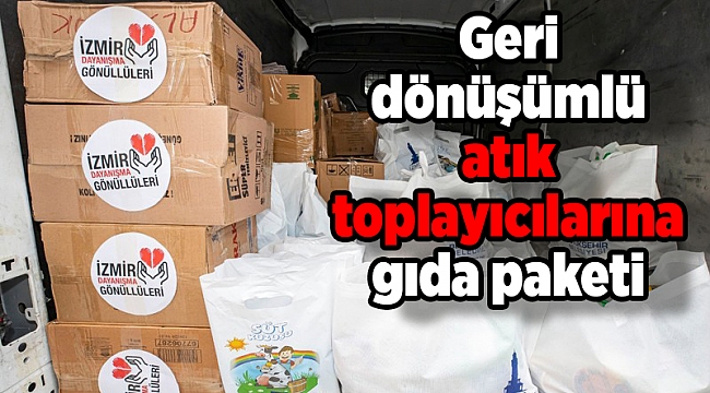 Geri dönüşümlü atık toplayıcılarına gıda paketi