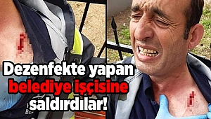 İzmir'de dezenfekte yapan belediye işçisine saldırdılar!