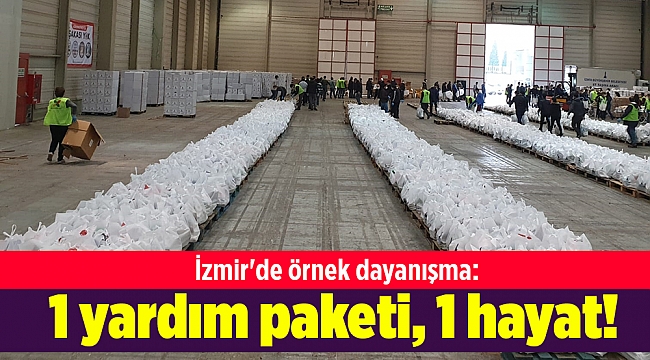 İzmir&#039;de örnek dayanışma: 1 yardım paketi, 1 hayat!